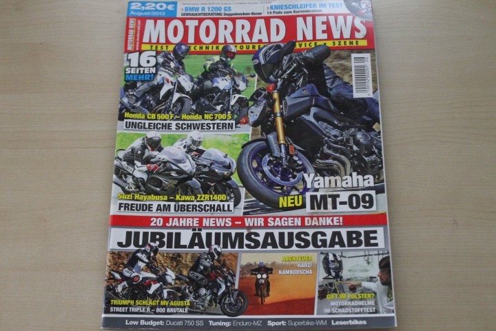 Deckblatt Motorrad News (08/2013)